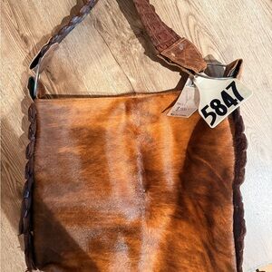 Holy Cow Couture cowhide brindle bag NWT RELISTED